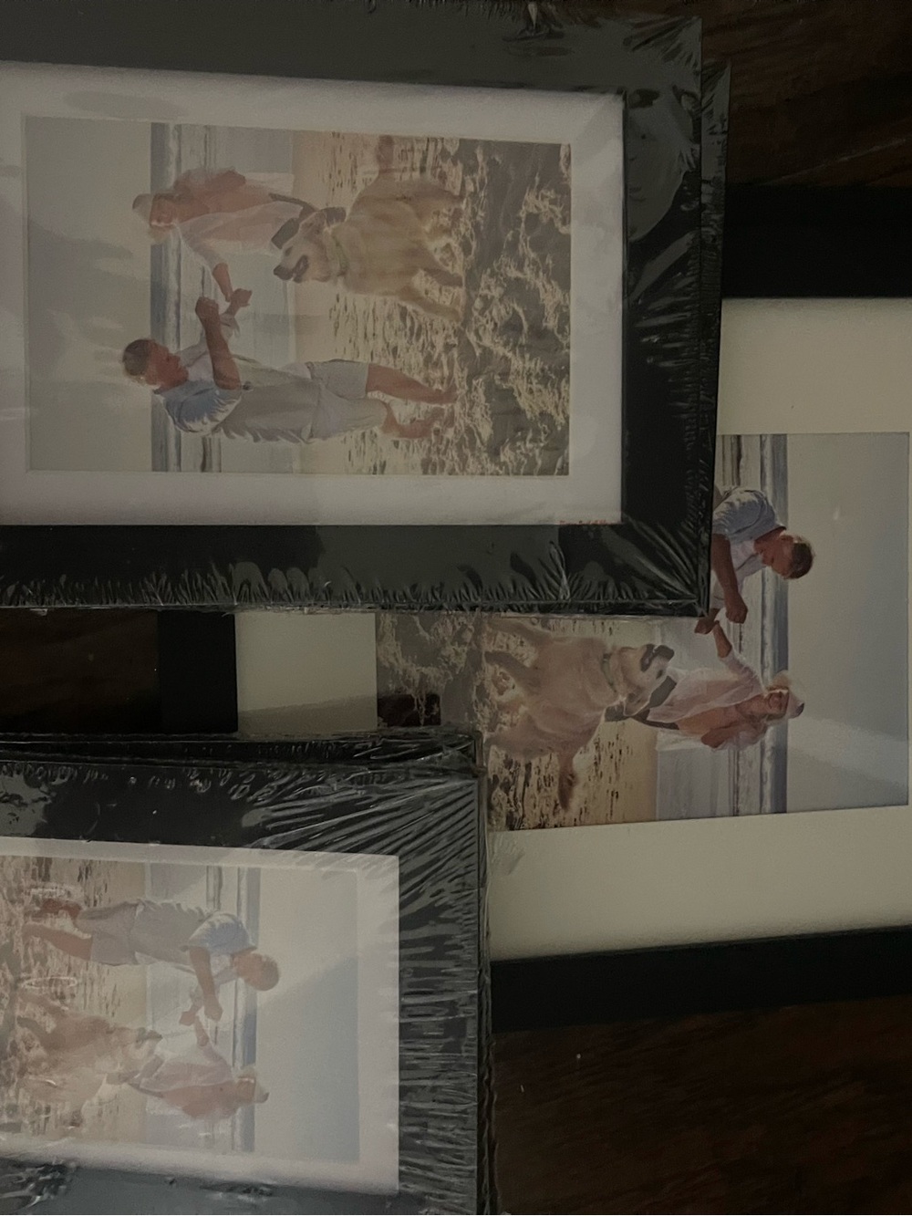 Black Framed Family Beach Photo Wall Art - Home Accents
